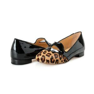 Ballet Flats Charlotte Olympia Girls "Black Leopard" Pony Hair Leather Shoes